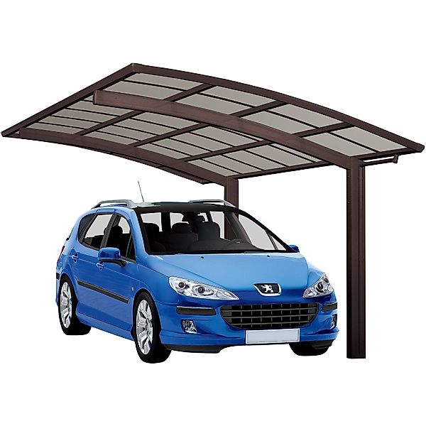 Ximax Alu Einzelcarport Portoforte Typ 60 Mattbraun XS 241x495cm Sonderfert günstig online kaufen