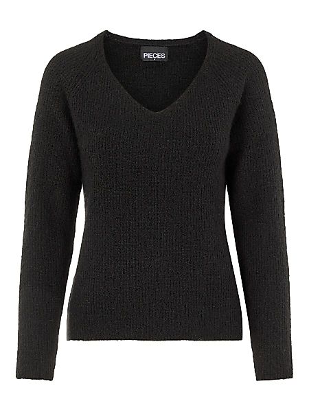 pieces V-Ausschnitt-Pullover PCELLEN LS V-NECK KNIT NOOS BC mit Wolle günstig online kaufen