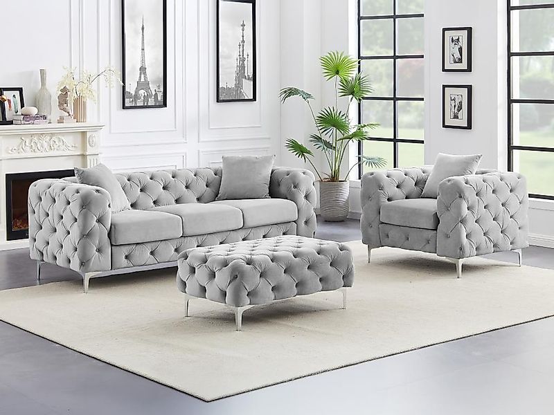 Chesterfield-Sofa 3-Sitzer, Chesterfield-Sessel & Chesterfield-Hocker - Sam günstig online kaufen