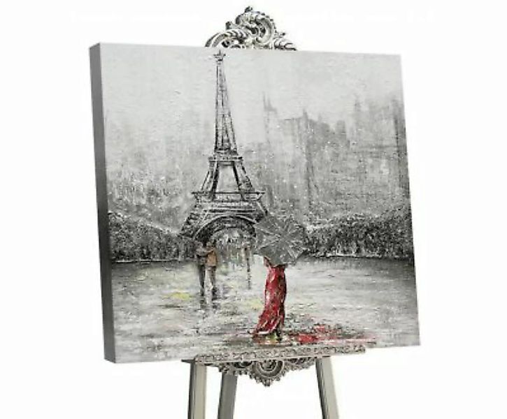 YS-Art™ "Gemälde Acryl ""Frankreich"" handgemalt auf Leinwand 90x90 cm" sil günstig online kaufen