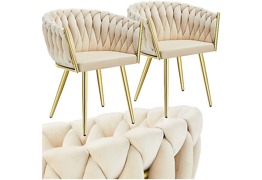 tectake Esszimmerstuhl Küchenstuhl Astano, Belastbarkeit 120 kg, sandfarben günstig online kaufen