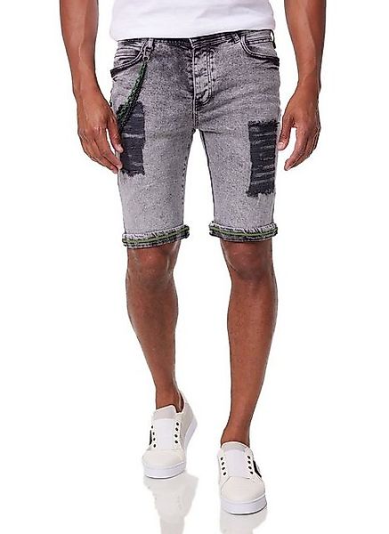 Denim House Jeansbermudas Herren Jeansshorts im Destroyed Look 1011 Grey W3 günstig online kaufen