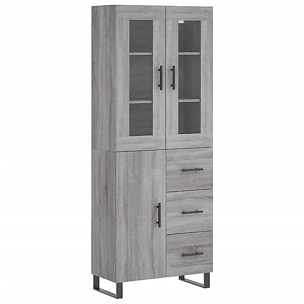 vidaXL Highboard Grau Sonoma 69,5x34x180 cm Holzwerkstoff 3198495 günstig online kaufen