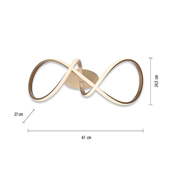 JUST LIGHT Deckenleuchte MARIA, LED fest integriert, Warmweiß, LED, dimmbar günstig online kaufen