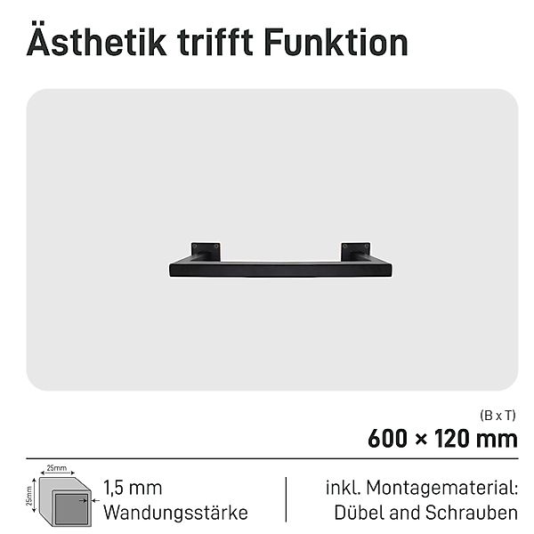 Natural Goods Berlin Wandgarderobe Kleiderstange RECHTECK günstig online kaufen