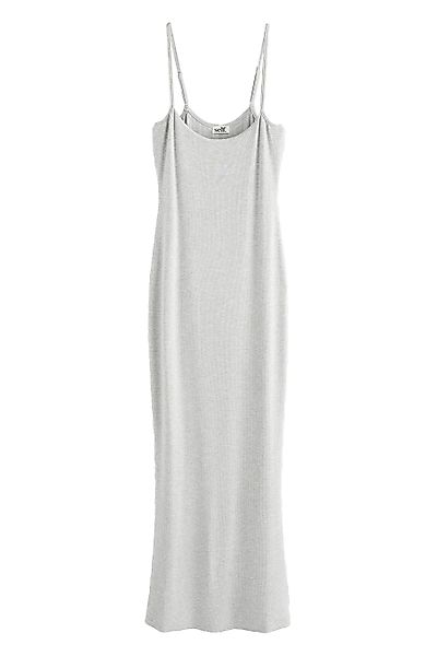 self Trägerkleid Geripptes Maxikleid mit U-Ausschnitt günstig online kaufen