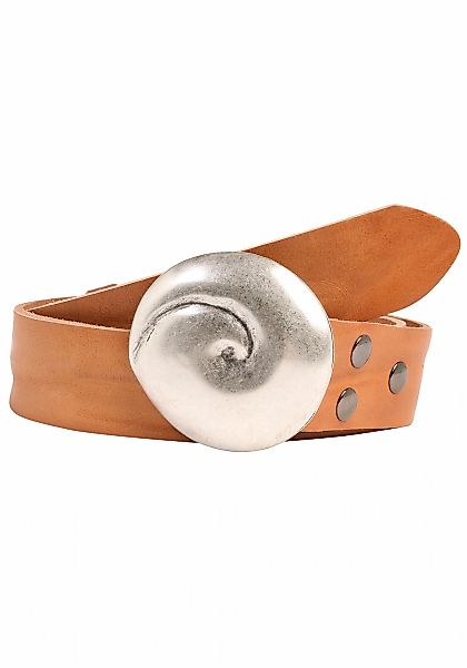 Rettungsring Gürtel Ledergürtel mit austauschbarer Schließe "Muschel Rund S günstig online kaufen