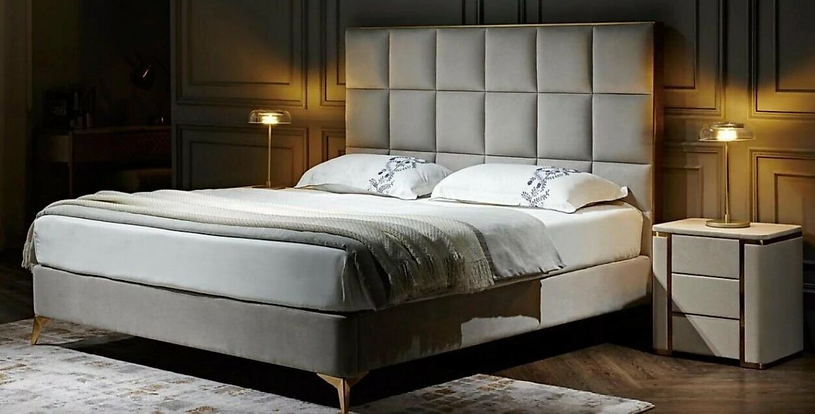 JVmoebel Bett, Design Bett Schlafzimmer Betten Textil Hotel Luxus Polster S günstig online kaufen