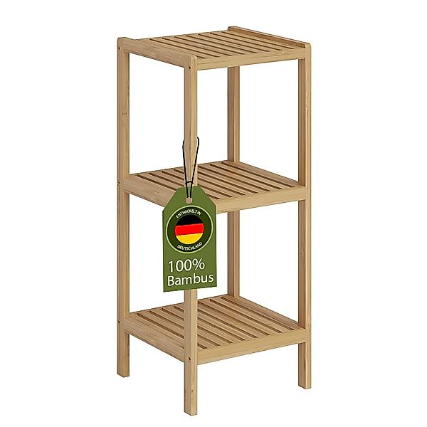 Bellamio Badregal Newa aus Bambus, 3 Ebenen, natürliches Standregal lackier günstig online kaufen