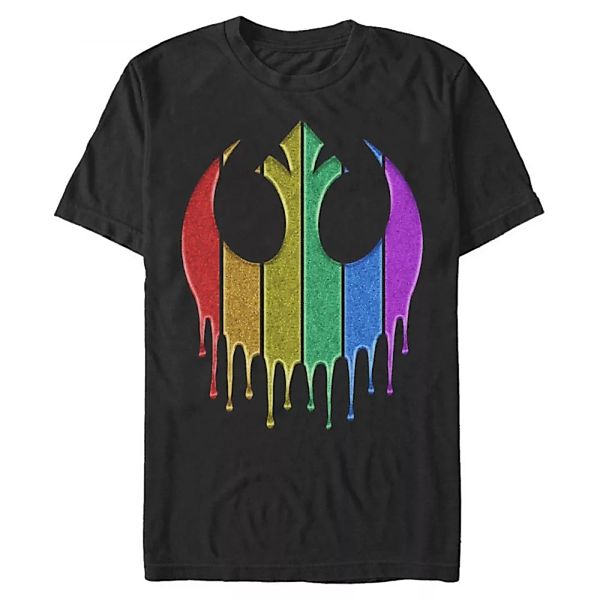 Star Wars - Classic Rainbow Sparkle Rebel Drip - Gay Pride - Männer T-Shirt günstig online kaufen