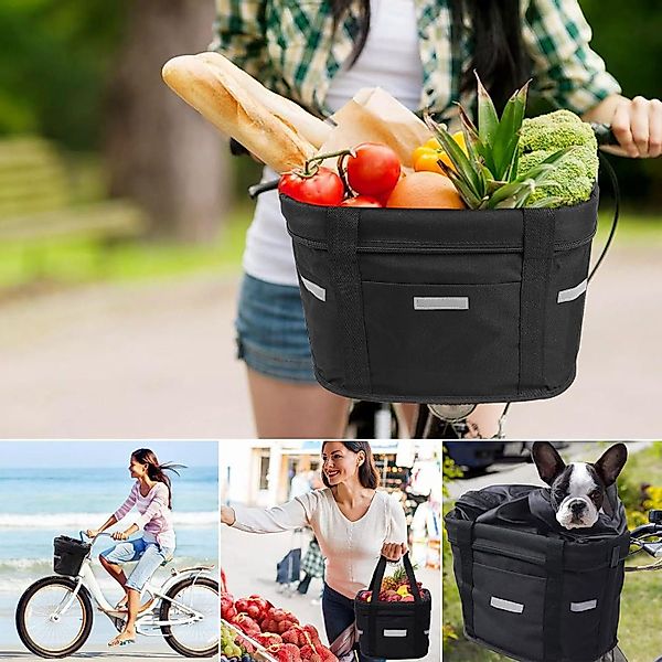 OKWISH Fahrradkorb Faltbar Wasserdicht Fahrrad Lenkerkorb günstig online kaufen