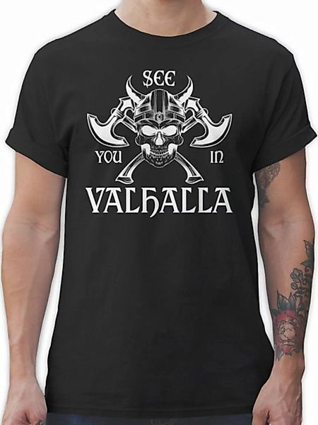 Shirtracer T-Shirt See you in Valhalla Wikinger & Walhalla Herren günstig online kaufen