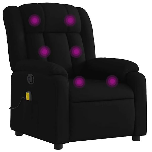 vidaXL Massage-Relaxsessel Schwarzer Stoff 3205778 günstig online kaufen