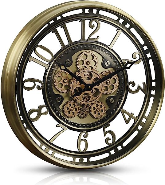Samilito Uhr Wanduhr mit echtem Bewegungsgetriebe günstig online kaufen