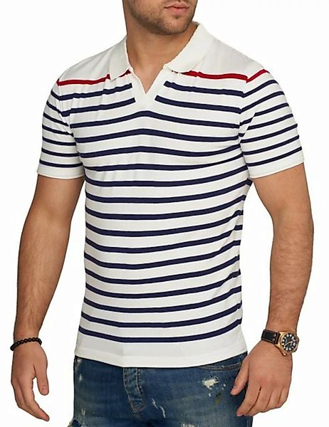 CARISMA Poloshirt CROLITE Strick Kurzarm Polo T-Shirt Stripe günstig online kaufen