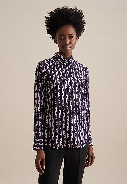 seidensticker Hemdbluse "Schwarze Rose", Langarm Kragen Druck günstig online kaufen