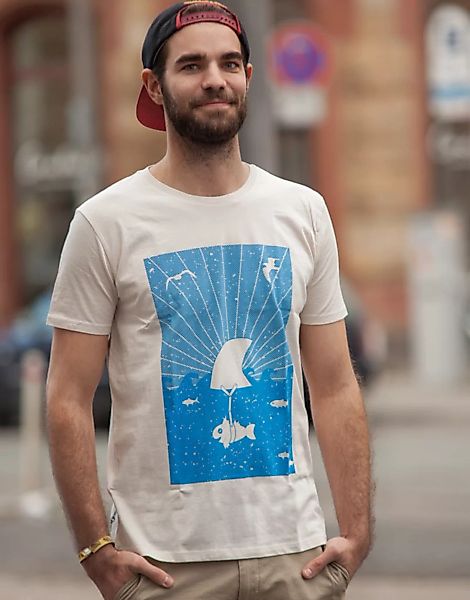 Fin Flosse - Fair Wear T-shirt - Männer - Natur günstig online kaufen