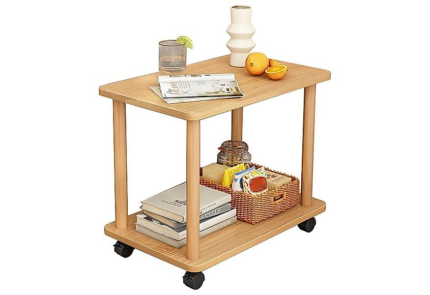 SURFOU Beistelltisch Holz Schmaler Nachttisch mit 2 Ebenen (für Wohnzimmer günstig online kaufen
