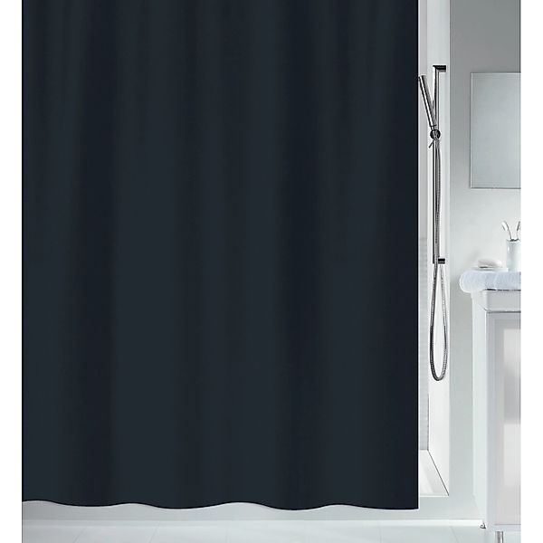 Spirella Duschvorhang Primo 120 cm x 200 cm Schwarz günstig online kaufen
