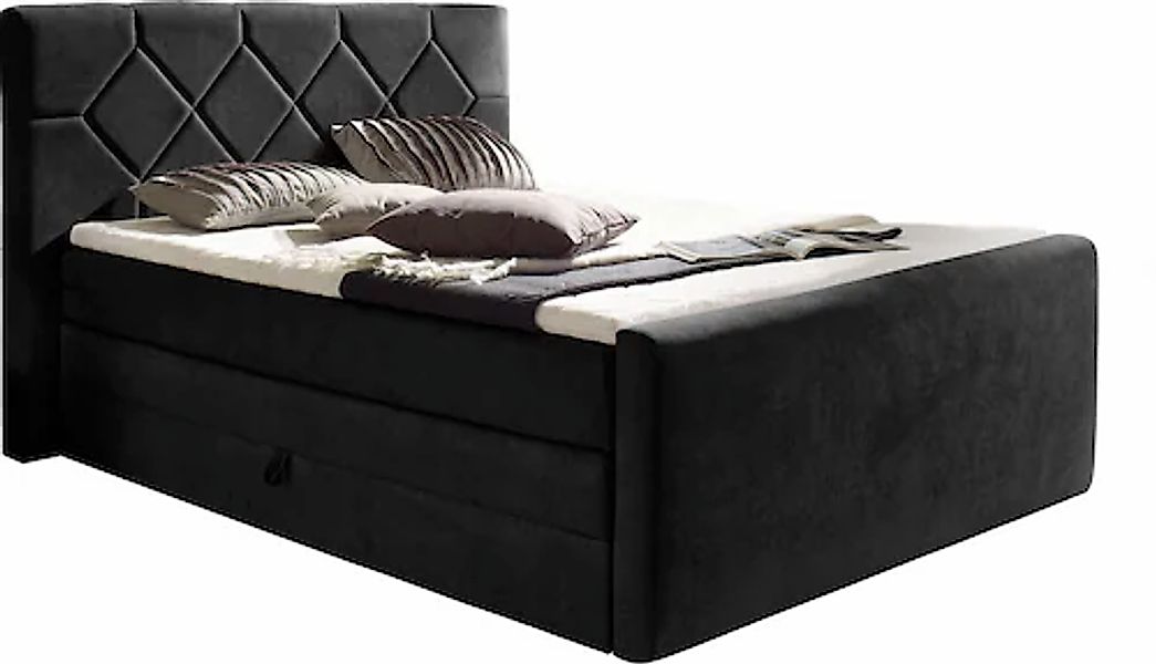 Places of Style Boxspringbett »Atlanta«, inklusive Topper und Bettkasten günstig online kaufen