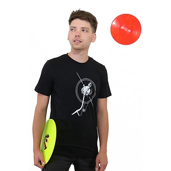 T-shirt "Turntable", Schwarz, Nachhaltig, Herren, Baumwolle, Plattenspieler günstig online kaufen