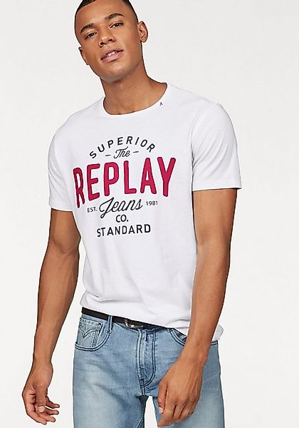 Replay T-Shirt mit Markendruck günstig online kaufen
