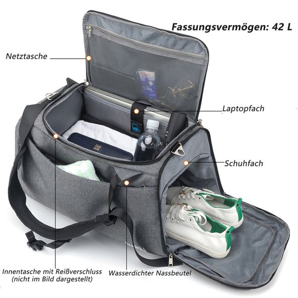 REDOM Reisetasche Trainingstasche Sporttasche Handtasche Schultertasche günstig online kaufen