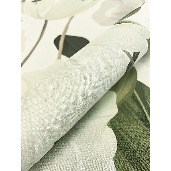 Newroom Vliestapete Asrar Ecru Blumen Floral Strukturiert FSC® günstig online kaufen