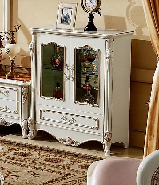 JVmoebel Vitrine Vitrinen Schrank Holz Schrank Glas Schränke Farbe Weiß Möb günstig online kaufen