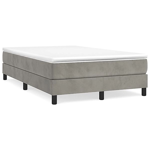 vidaXL Boxspringbett Hellgrau 120x200 cm Samt1371364 günstig online kaufen