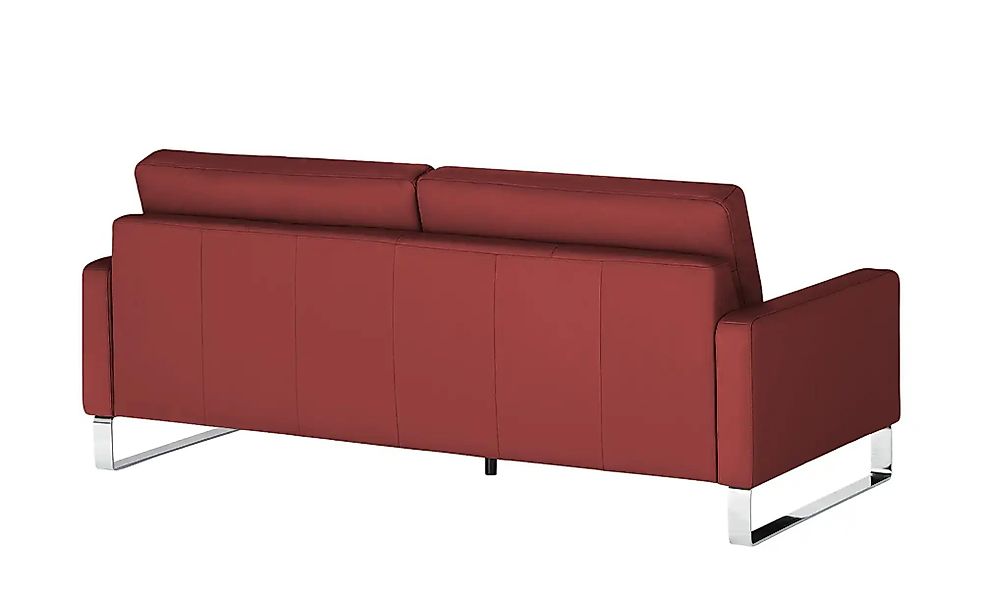 Max Schelling Ledersofa mit Kufengestell Maximum ¦ rot ¦ Maße (cm): B: 204 günstig online kaufen