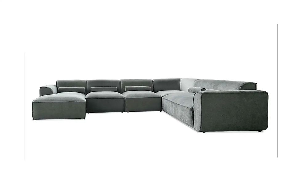 Miuform Wohnlandschaft modular Flex Felix ¦ grün ¦ Maße (cm): B: 337 H: 70 günstig online kaufen