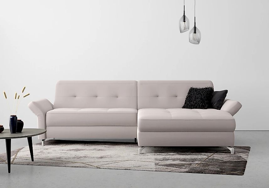 Home affaire Ecksofa "Maredo L-Form" Federkern, wahlweise auch mit Kopfteil günstig online kaufen