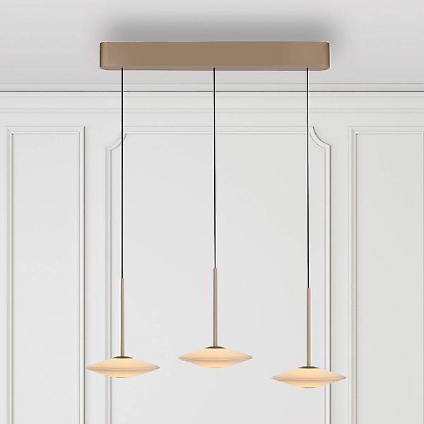 Paul Neuhaus LED-Pendelleuchte Elipsa, 3-flg., weiß/bronze günstig online kaufen
