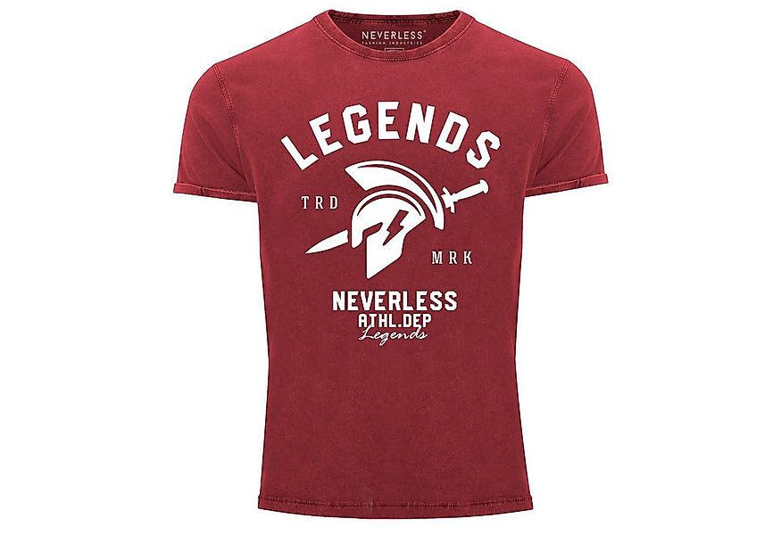Neverless Print-Shirt Cooles Angesagtes Herren T-Shirt Vintage Shirt Sparta günstig online kaufen