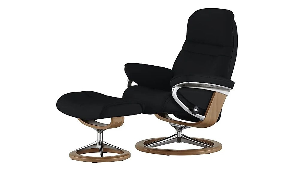 Stressless Relaxsessel mit Hocker Leder Sunrise S ¦ schwarz ¦ Maße (cm): B: günstig online kaufen