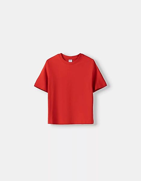 Bershka T-Shirt Im Regular Fit Bskteen Xs Rot günstig online kaufen