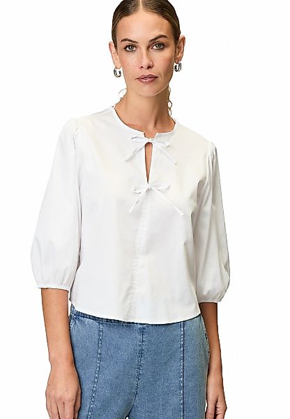 Zero Klassische Bluse "zero Damen Bluse mit Schleifen" günstig online kaufen