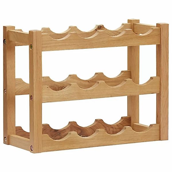 Weinregal Für 12 Flaschen 47 X 21 X 36 Cm Eiche Massivholz günstig online kaufen