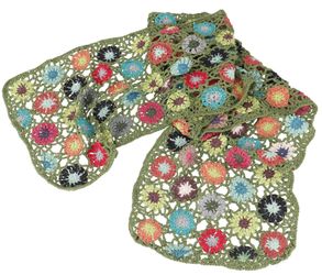 Guru-Shop Halstuch Häkelschal mit bunten Blümchen, günstig online kaufen