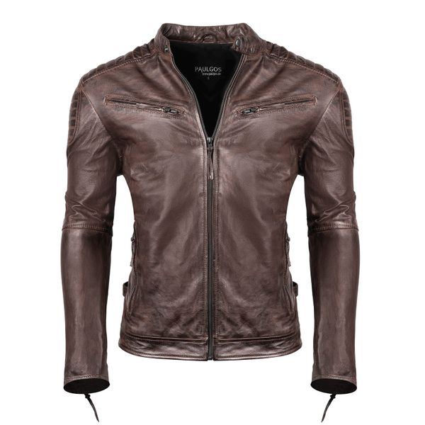 PAULGOS Lederjacke Herren Jacke Übergangsjacke Biker günstig online kaufen
