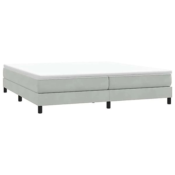 vidaXL Boxspringbett ohne Matratze Hellgrau 200x210 cm Samt 3315843 günstig online kaufen