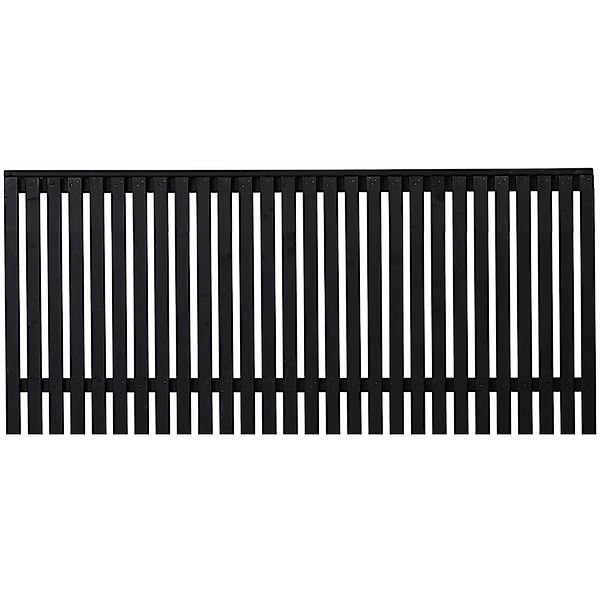 Vorgartenzaun Sendai Nadelholz Schwarz 180 cm x 80 cm günstig online kaufen