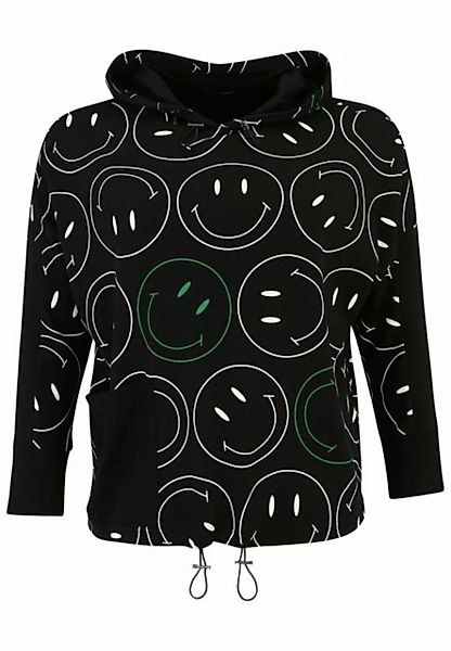 Doris Streich Longsleeve Sweatshirt mit Hoody und Smiley-Print mit modernem günstig online kaufen