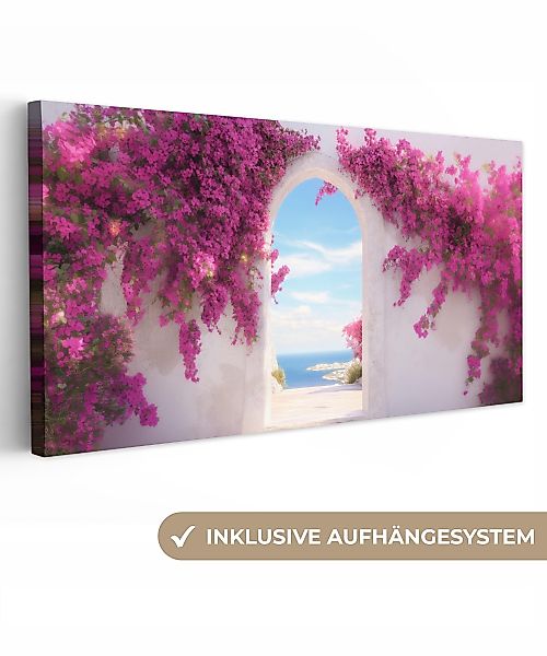 OneMillionCanvasses® Leinwandbild Panorama Meer - Rosa günstig online kaufen