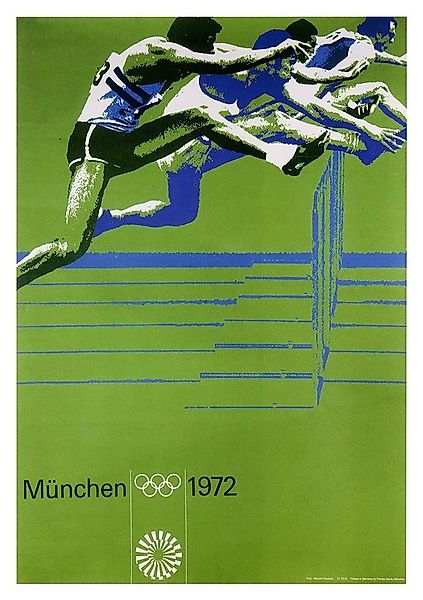 BillerAntik Kunstdruck München 1972 Olympia Leichtathletik Hürdenlauf Aiche günstig online kaufen