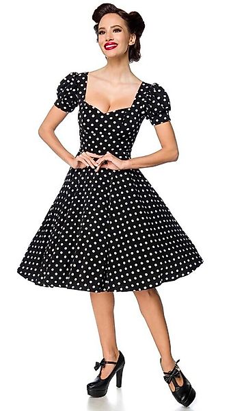 Retrokleid mit Herzausschnitt Gepunktet günstig online kaufen
