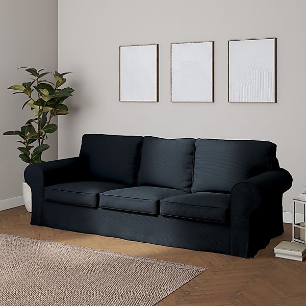 Bezug für Ektorp 3-Sitzer Sofa nicht ausklappbar, anthrazit, Sofabezug für günstig online kaufen