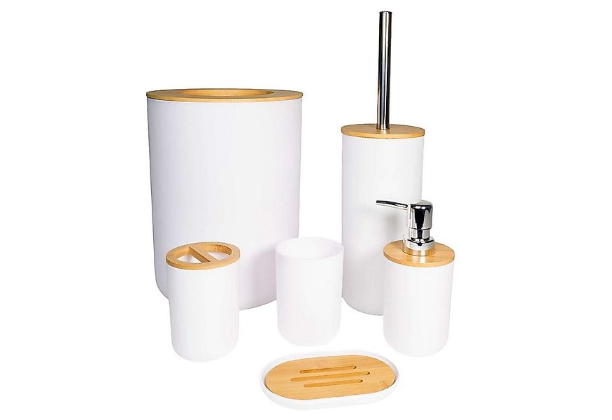 Intirilife Badaccessoire-Set, Set, 6 tlg., Zahnbürstenbecher Seifenschale S günstig online kaufen