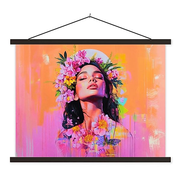 MuchoWow Poster Porträt - Blumenkrone - günstig online kaufen